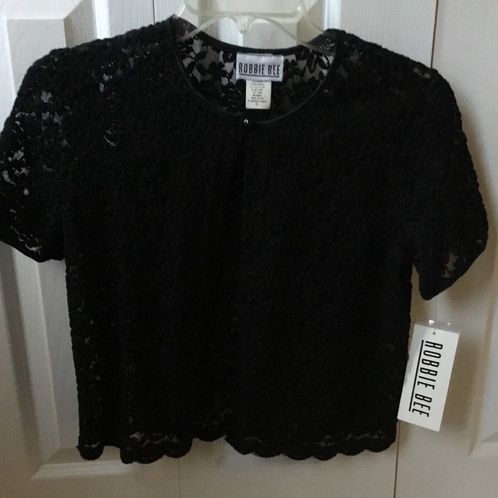 Black Lace Jacket Size S NWT